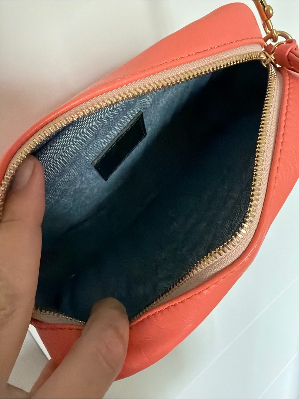 Clare V Quilted Crossbody Handbag in Coral - Picture 4 of 5
